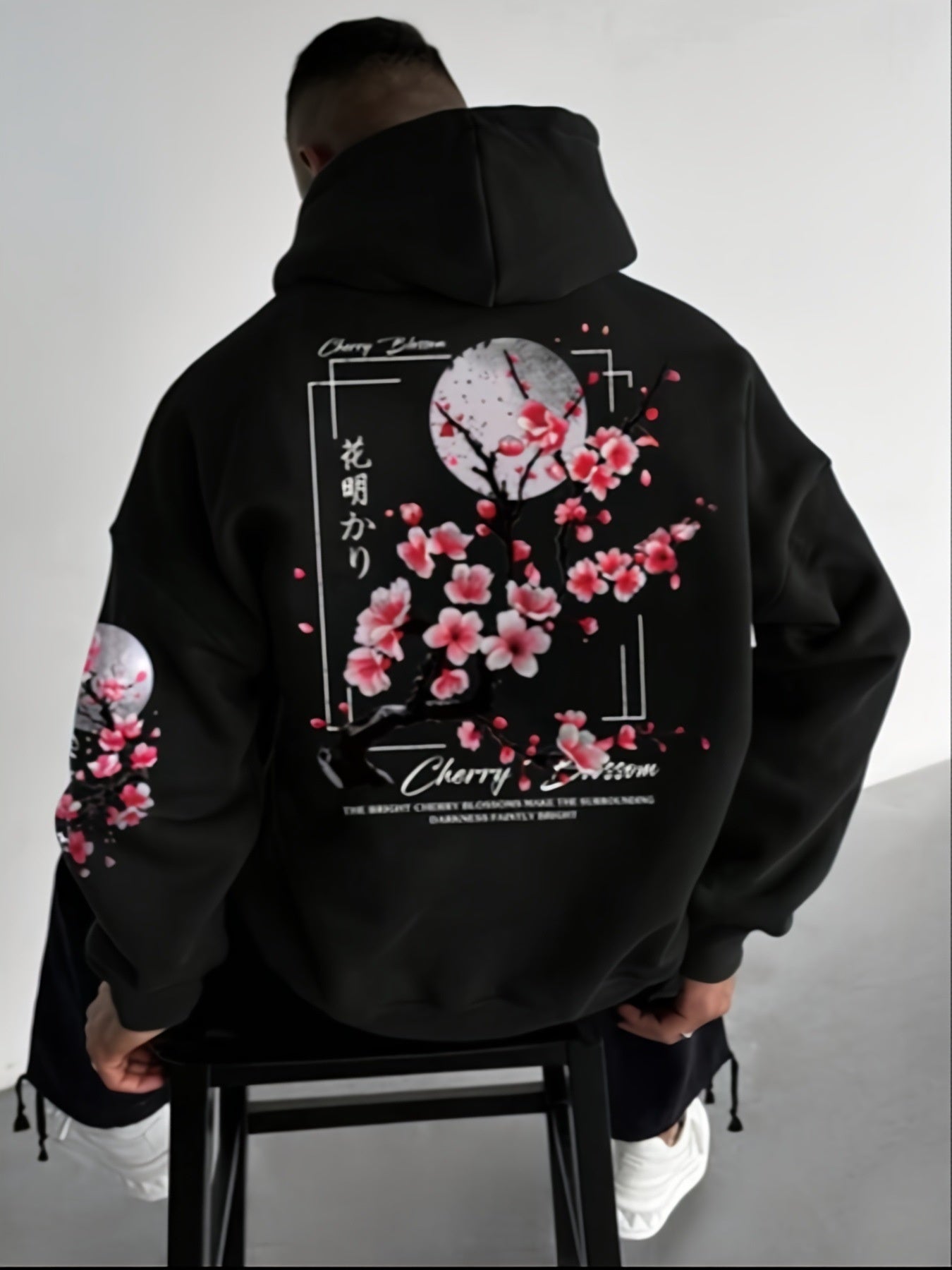 Men's Cherry blossom patterned Hoodie