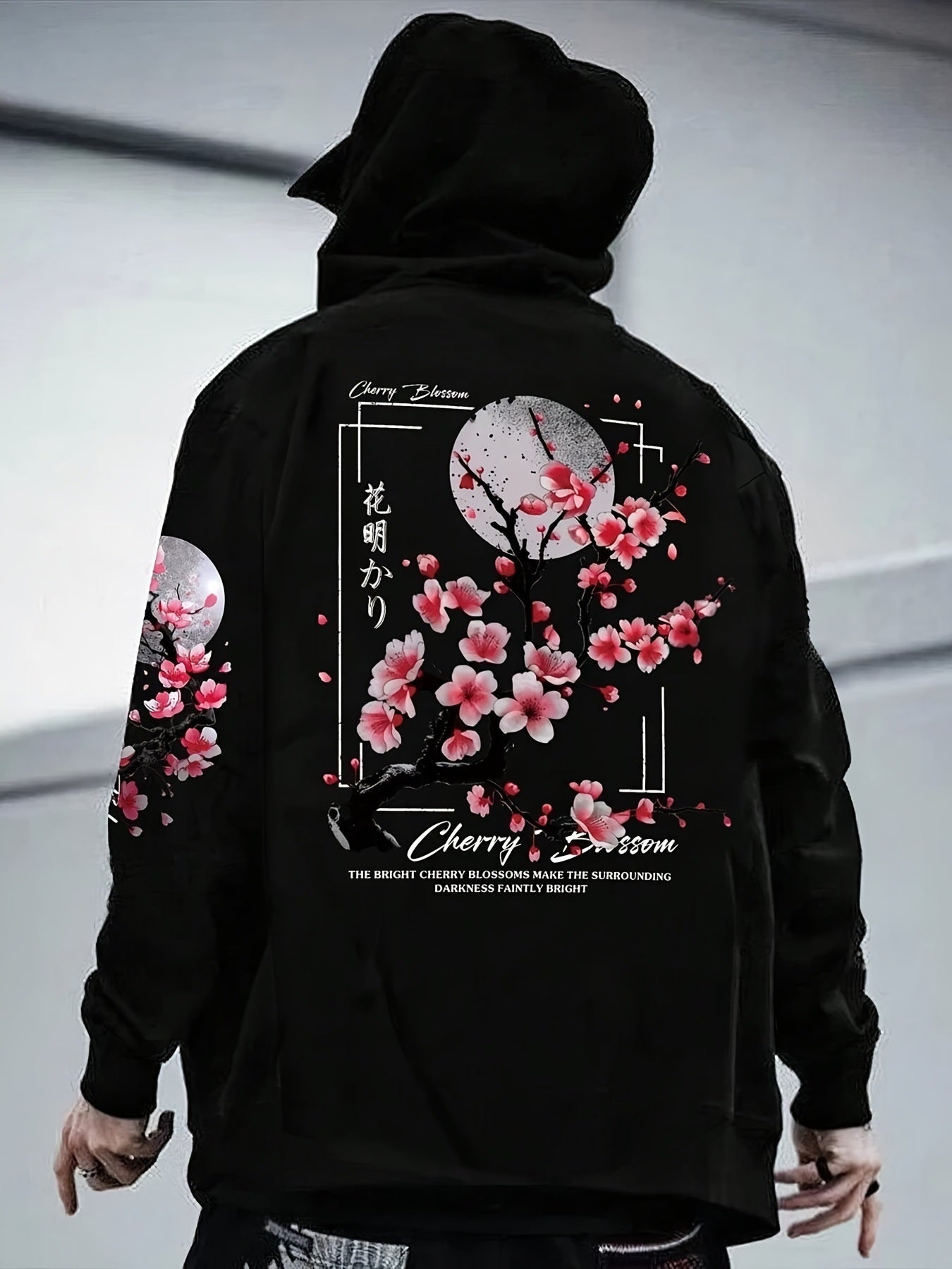 Men's Cherry blossom patterned Hoodie