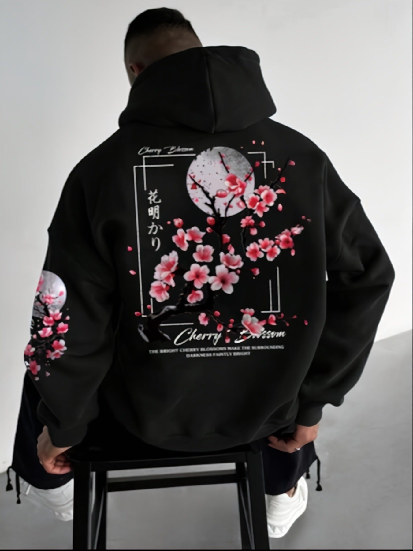 Men's Cherry blossom patterned Hoodie