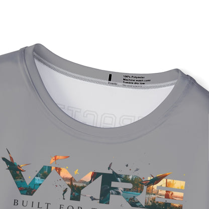 Men's Sports Jersey - Built for the Future, Distractions Won't Win, Athletic Shirt, Fitness Apparel, Sportswear, Unique Teamwear - VYRE