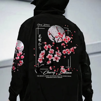 Men's Cherry blossom patterned Hoodie