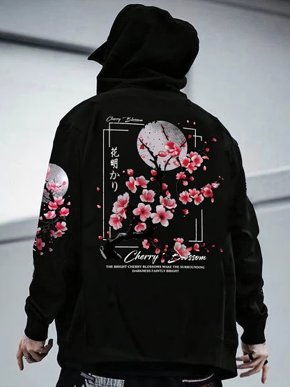 Men's Cherry blossom patterned Hoodie