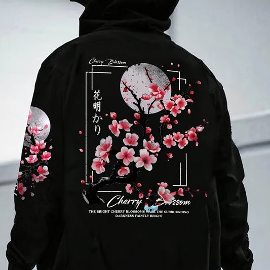 Men's Cherry blossom patterned Hoodie